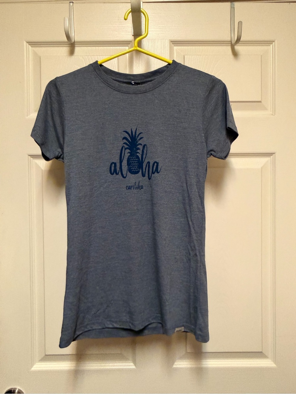 Cariloha Women's Aloha Pineapple Short Sleeve Tee - Slate Blue